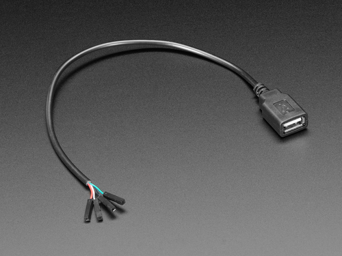 USB Type A Jack Breakout Cable with Premium Female Jumpers