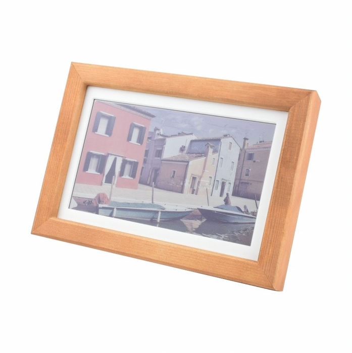 7.3inch ACeP 7-Color E-Paper with Solid Wood Photo Frame, Ultra-long Standby, 800 × 480 Resolution