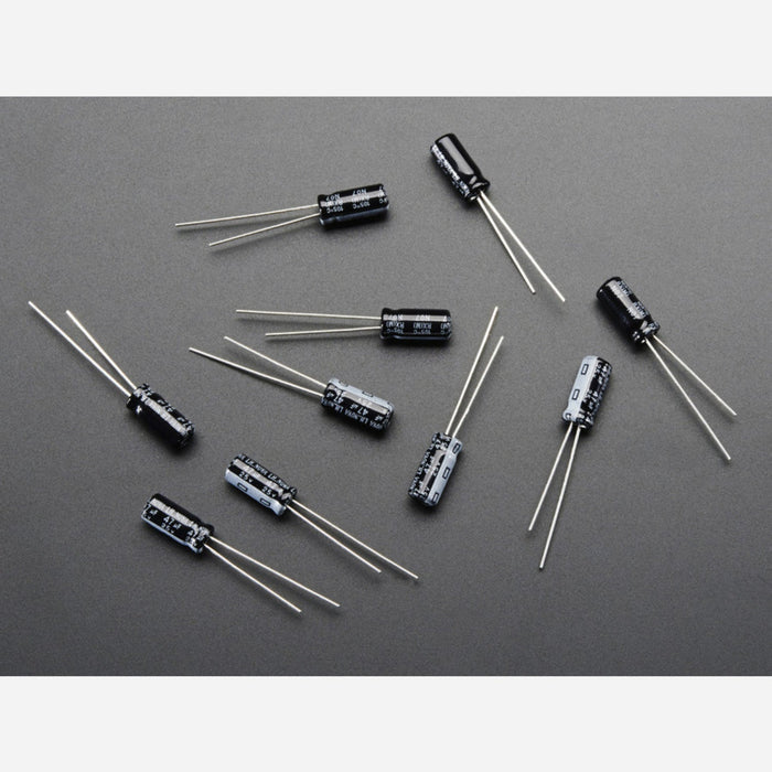 47uF 25V Electrolytic Capacitors - Pack of 10