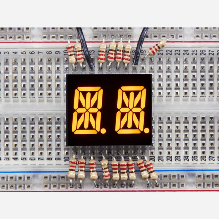 Dual Alphanumeric Display -Yellow 0.54 Digit Height - Pack of 2