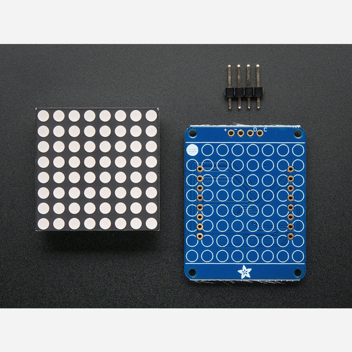 Adafruit Small 1.2 8x8 LED Matrix w/I2C Backpack - Blue