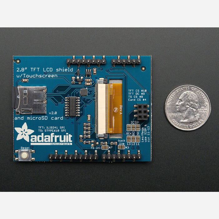 2.8 TFT Touch Shield for Arduino with Resistive Touch Screen