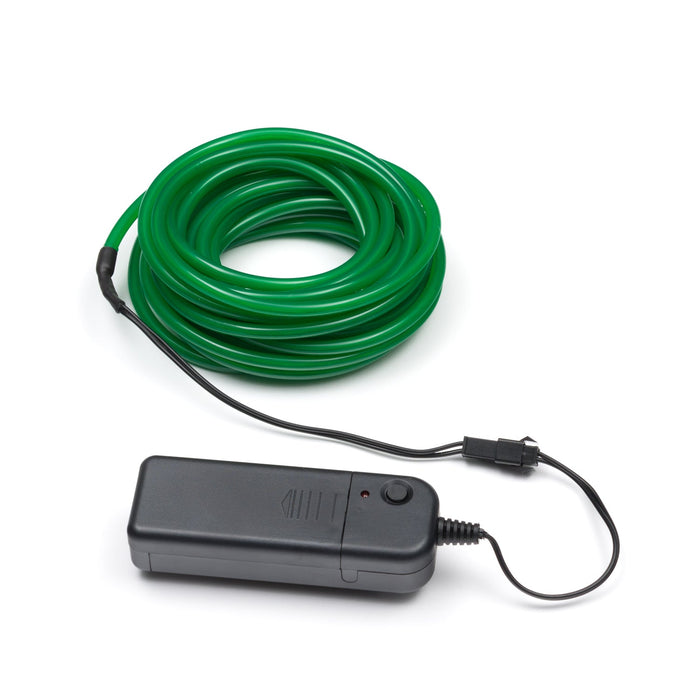 5M Flexible el wire with battery holder 5mm - Green