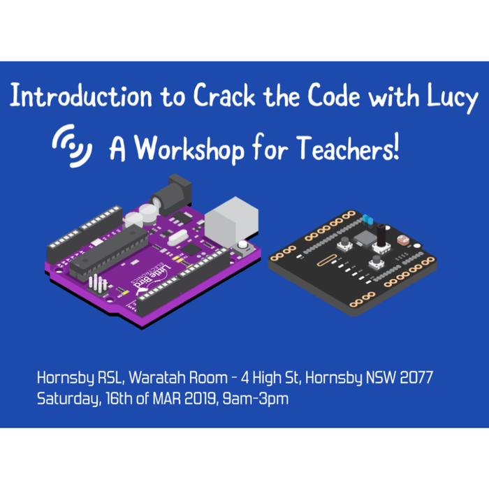 Introduction to Crack the Code with Lucy - Workshop 16th March 2019