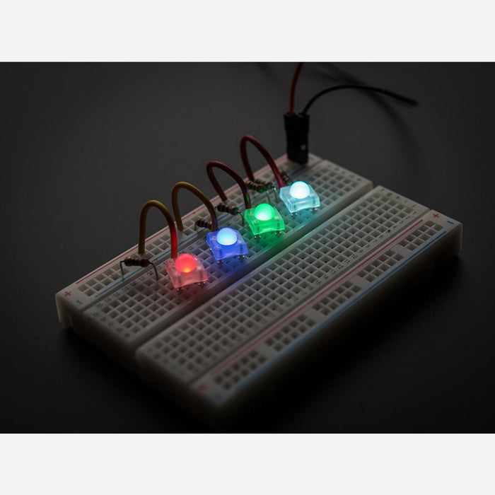 Diffused 'Piranha' Super-flux RGB (tri-color) LED (10 pack)