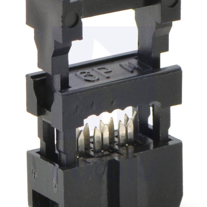 IDC socket: 2x3-Pin, 0.100 (2.54 mm) Female