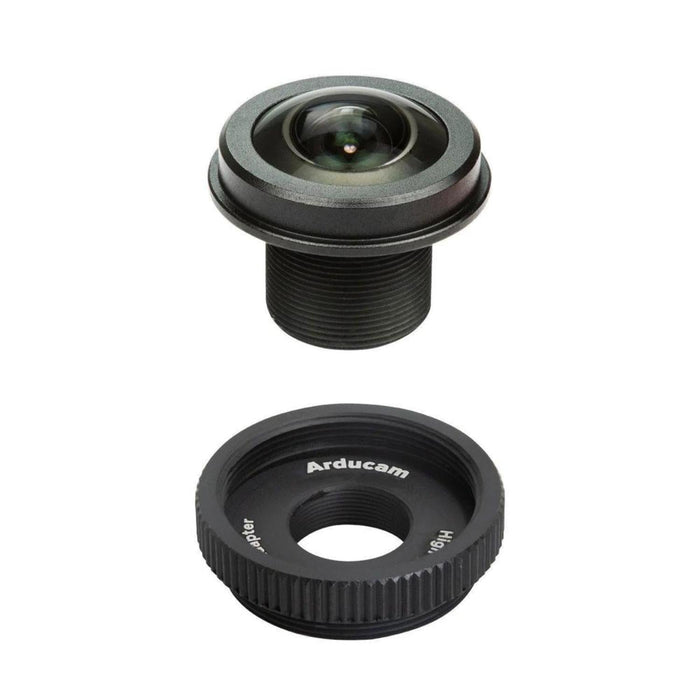 M12 Lens - 180-Degree Fisheye with Raspberry Pi HQ Camera Adapter