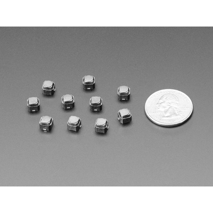 Mini Soft Touch Push-button Switches (6mm square) x 10 pack