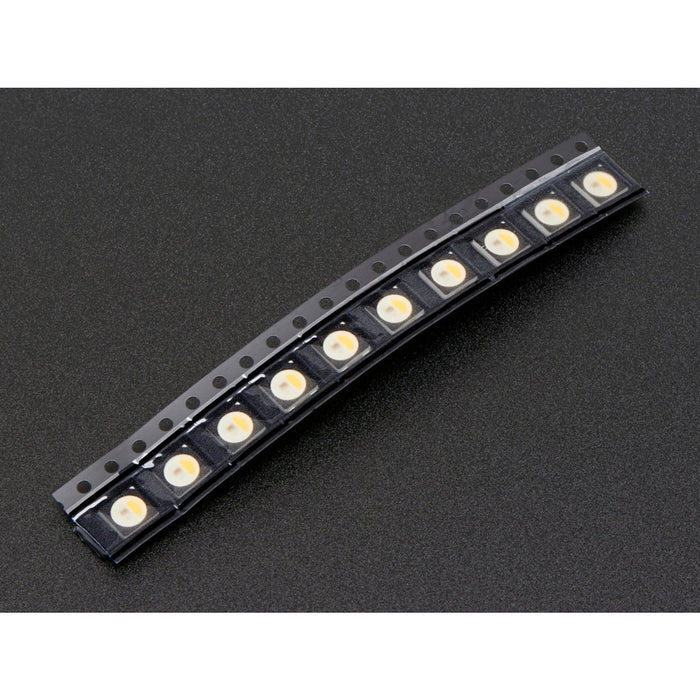 NeoPixel RGBW LEDs w/ Integrated Driver Chip - Warm White [~3000K - Black Casing - 10 Pack]