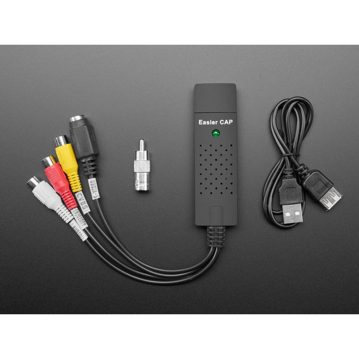 RCA NTSC or PAL or S-Video Input to USB 2.0 Capture Adapter