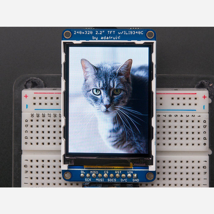 2.2 18-bit color TFT LCD display with microSD card breakout