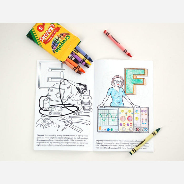 Coloring book - Ladyada's E is for electronics