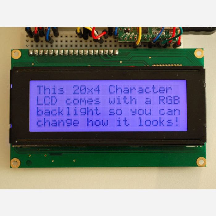 RGB backlight positive LCD 20x4 + extras [black on RGB]