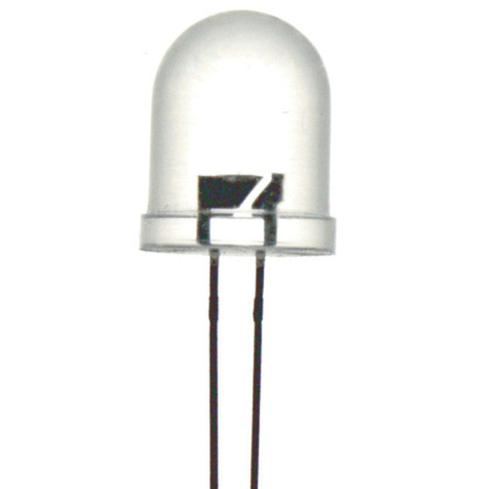 White 10mm LED 5000mcd Round Clear