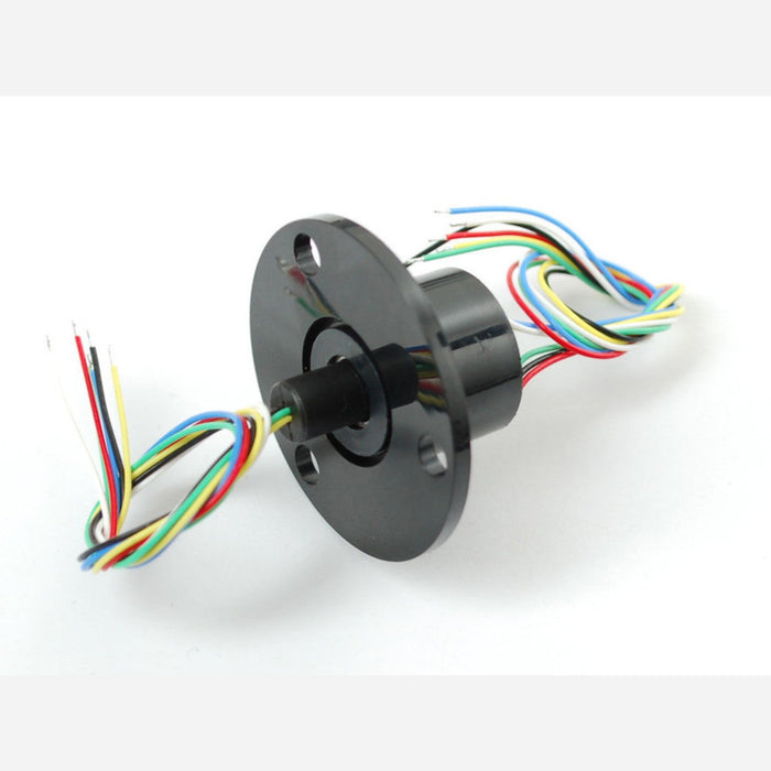 Slip Ring with Flange - 22mm diameter, 6 wires, max 240V @ 2A