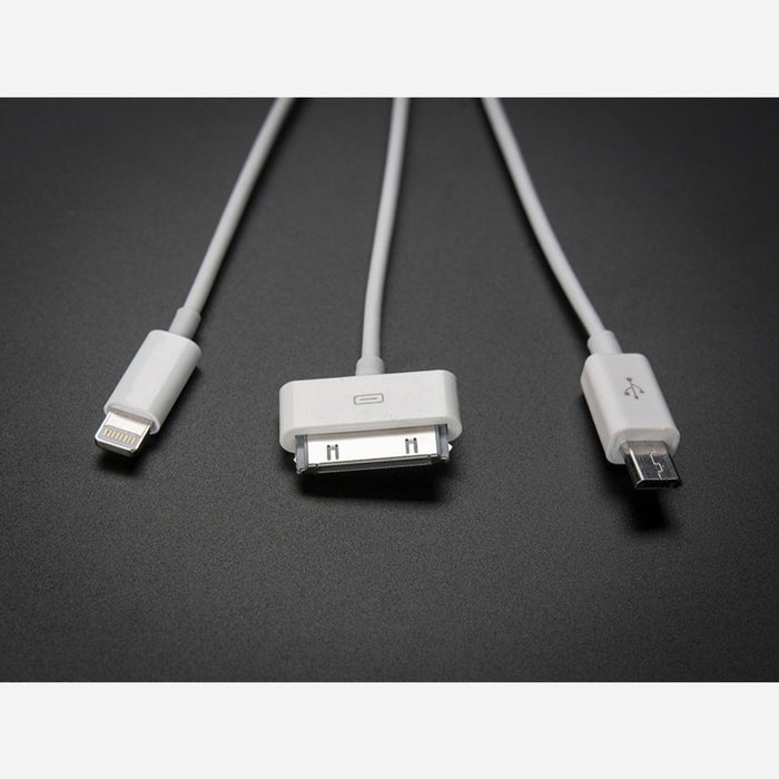 USB 3-Way Charging Cable - iPhone 5/iPhone/iPad and MicroUSB