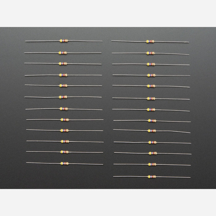 Through-Hole Resistors - 4.7K ohm 5% 1/4W - Pack of 25