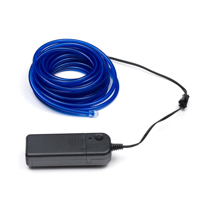 5M Flexible el wire with battery holder 5mm - Blue