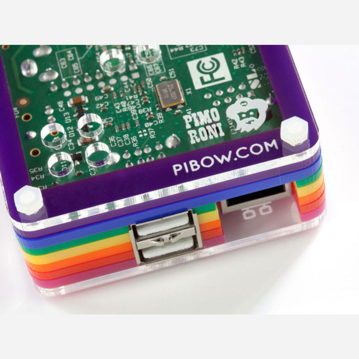 Rainbow Pibow - Enclosure for Raspberry Pi Model B