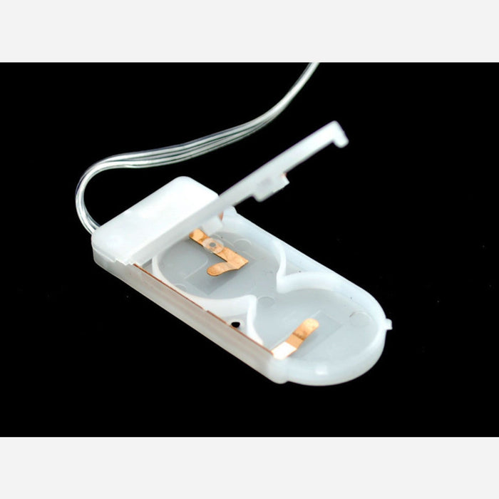 Wire Light LED Strand - 12 Cool White LEDs + Coin Cell Holder