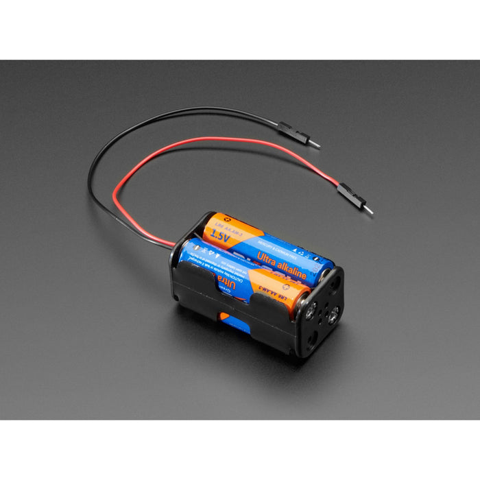 2x2 AA Battery Holder with Premium Jumper Header Wires