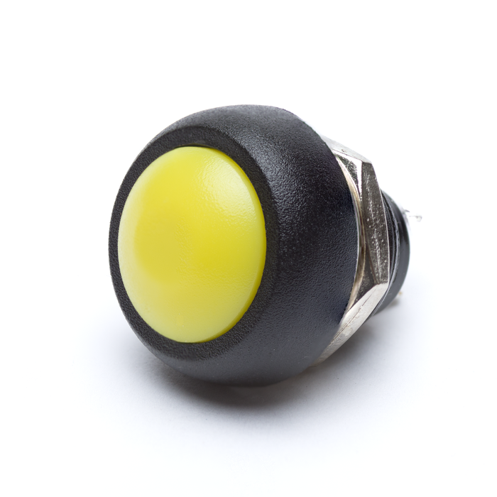 12mm Momentary Push Button Dome - Yellow