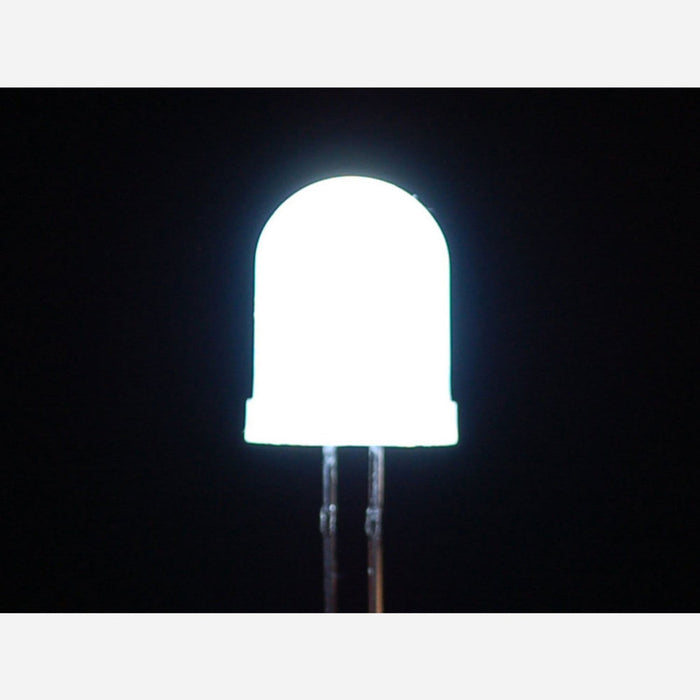 Diffused White 10mm LED (25 pack)