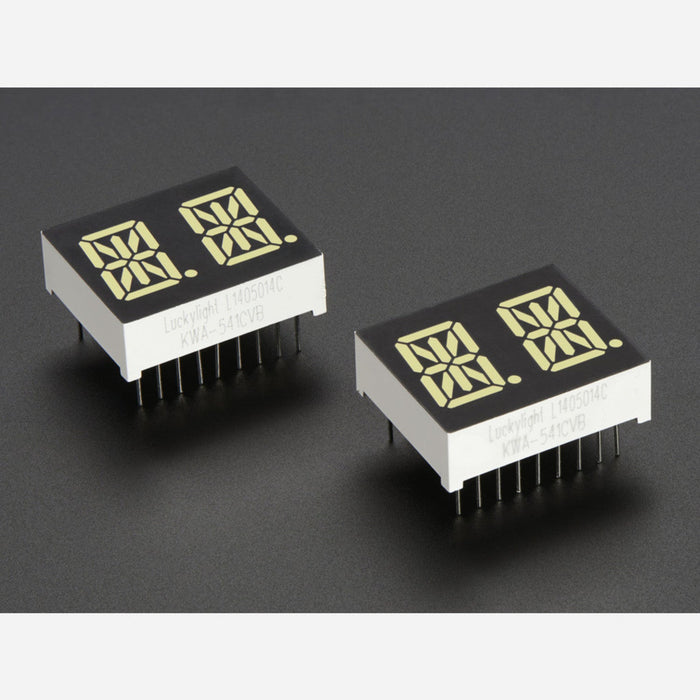 Dual Alphanumeric Display - White 0.54 Digit Height - Pack of 2