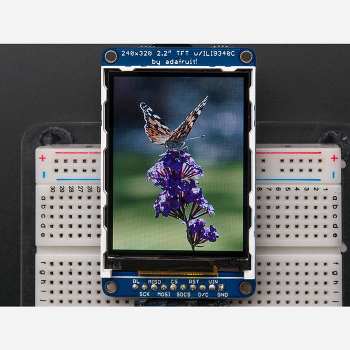 2.2 18-bit color TFT LCD display with microSD card breakout