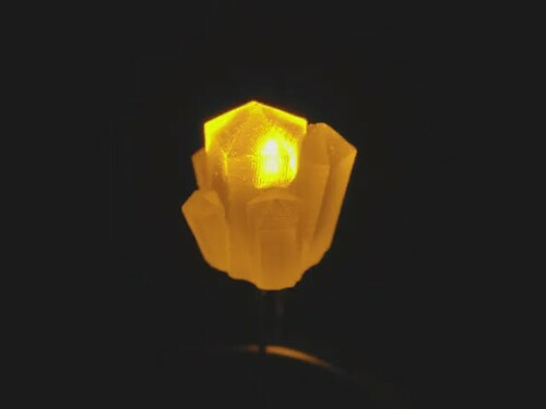 dLUX-dLITE Yellow Crystal Shape LEDs 5 Pack by Unexpected Labs