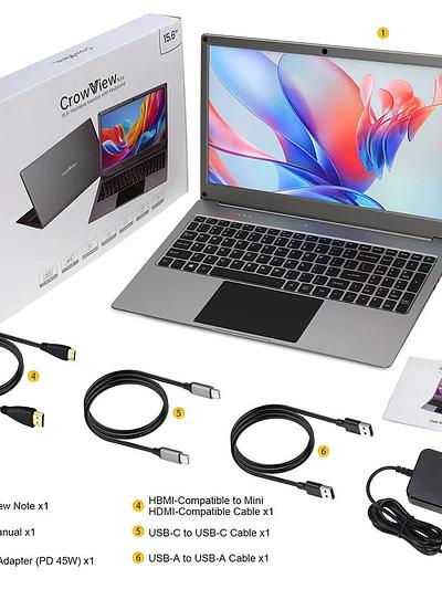 CrowView Note 15.6inch-All-in-One Portable Monitor with FHD IPS Display