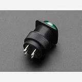 16mm Illuminated Pushbutton - Green Momentary - Image 5