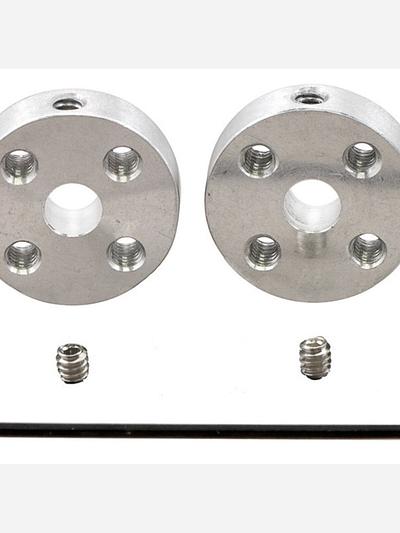 Pololu Universal Aluminum Mounting Hub for 5mm Shaft, #4-40 Holes (2-Pack)
