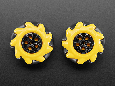 Left & Right Mecanum Wheel Pair - 48mm Diameter