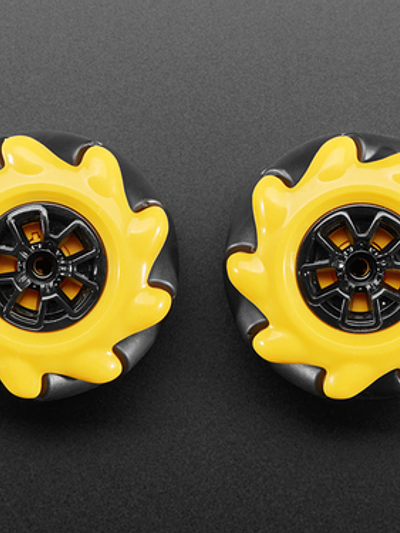 Left & Right Mecanum Wheel Pair - 48mm Diameter