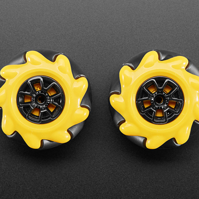 Left & Right Mecanum Wheel Pair - 48mm Diameter