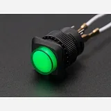 16mm Illuminated Pushbutton - Green Momentary - Image 2
