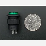 16mm Illuminated Pushbutton - Green Momentary - Image 3