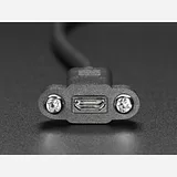 Panel Mount Extension USB Cable - Micro B Male to Micro B Female - Image 4