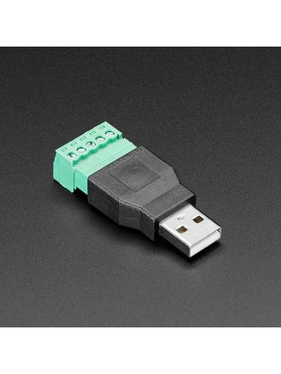 USB-A Male Plug to 5-pin Terminal Block