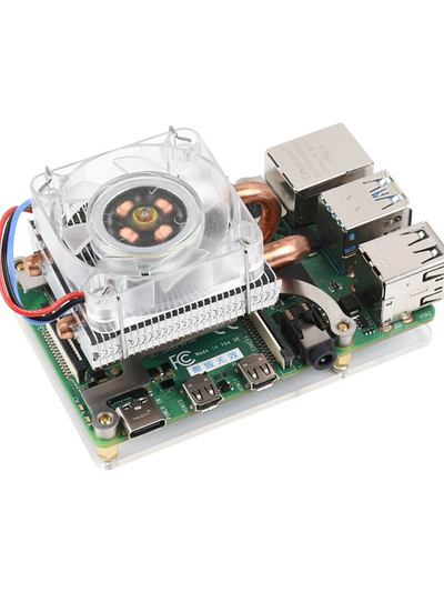 Low-Profile ICE Tower Cooling Fan for Raspberry Pi 4B/3B+/3B, Super Heat Dissipation