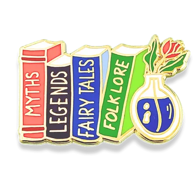 Myths Legends Fairy Tales Folklore Book Lapel Pin