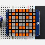 Small 1.2 8x8 Bright Square LED Matrix + Backpack - Amber - Image 1
