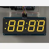 Adafruit 1.2 4-Digit 7-Segment Display w/I2C Backpack - Yellow - Image 1
