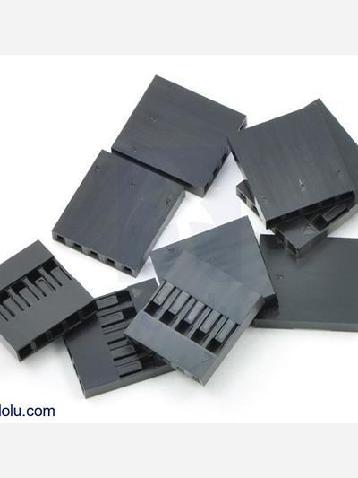 0.1 (2.54mm) Crimp Connector Housing: 1x5-Pin 10-Pack
