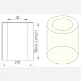 Nylon Spacer: 10mm Length, 5mm OD, 3.3mm ID (25-Pack) - Image 3