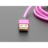 Fully Reversible Pink/Purple USB A to micro B Cable - 1m long - Image 2