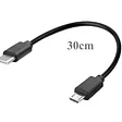 Short USB-C to Micro USB data cable 30cm for MicroBit