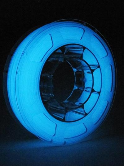 ABS Filament 1.75mm, 1Kg Roll - Glow-in-the-dark Blue