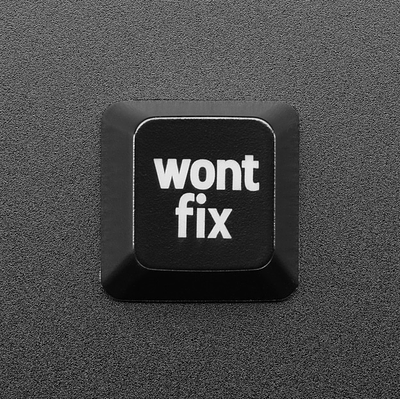 Etched Glow-Through Keycap with "wont fix" Text - MX Compatible Switches